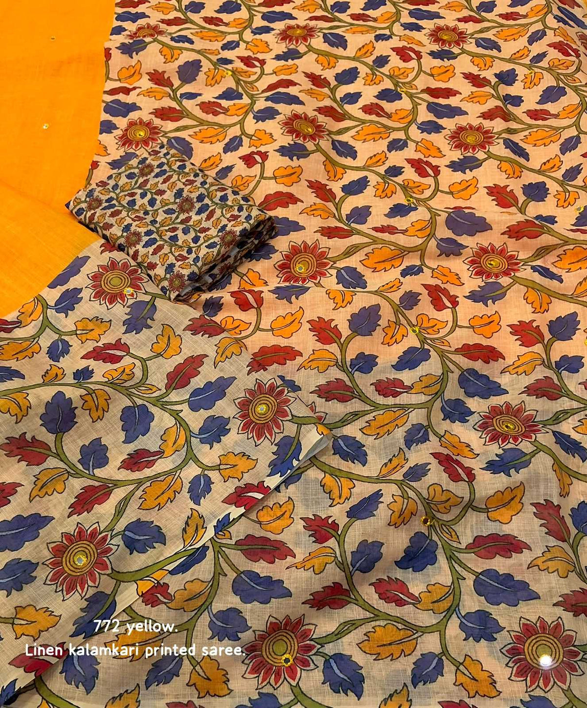 Linen Printed Saree