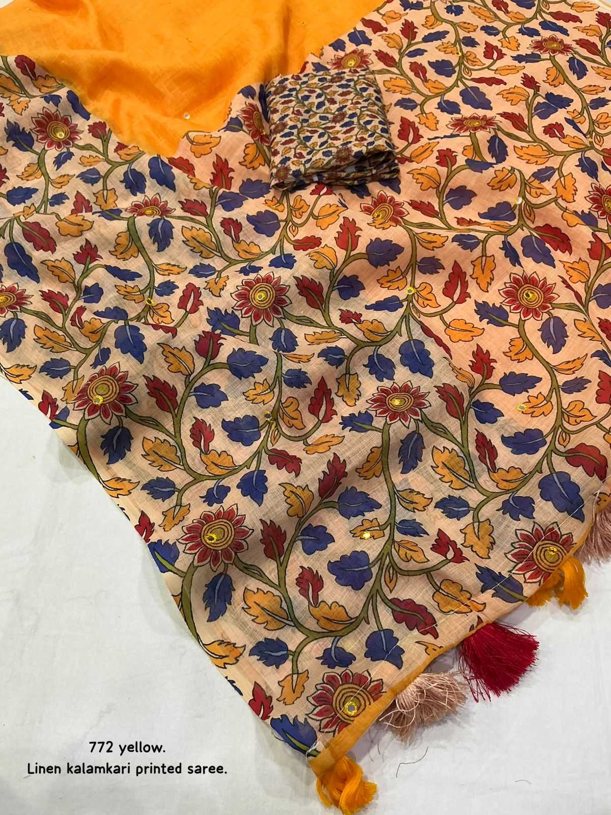 Linen Printed Saree
