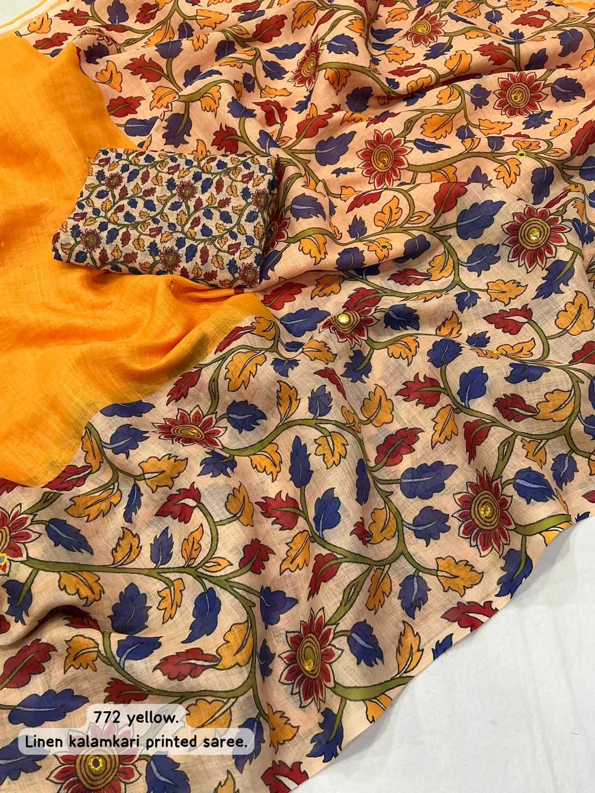 Linen Printed Saree