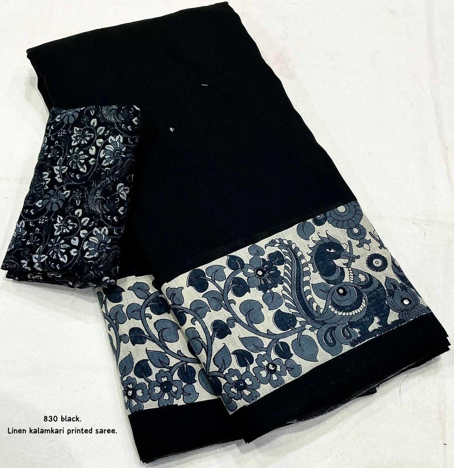 Linen Kalamkari Saree