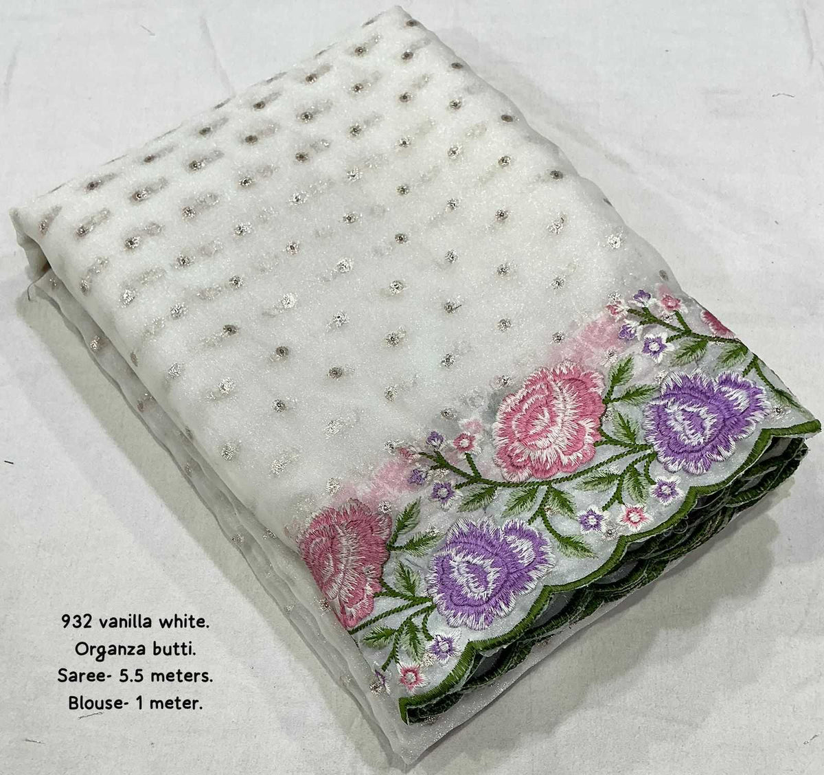 Organza Embroidered Saree