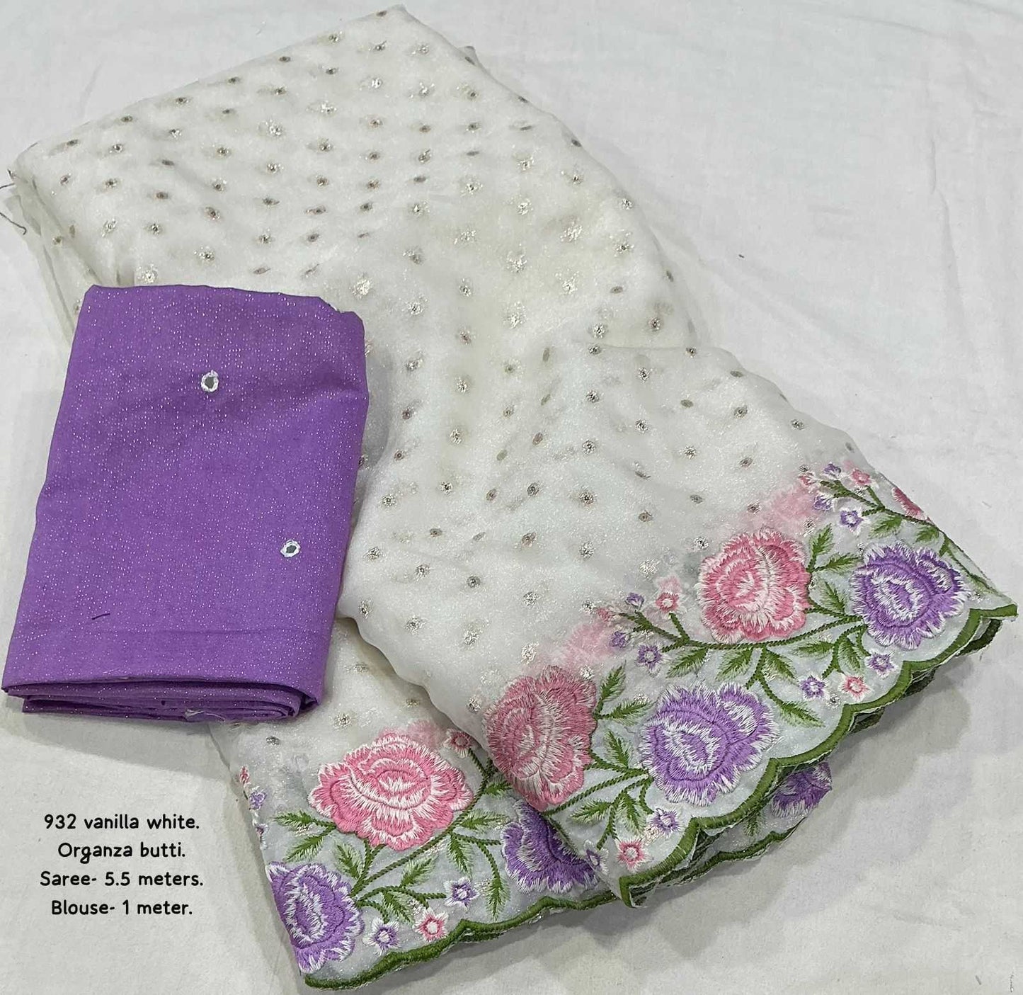 Organza Embroidered Saree