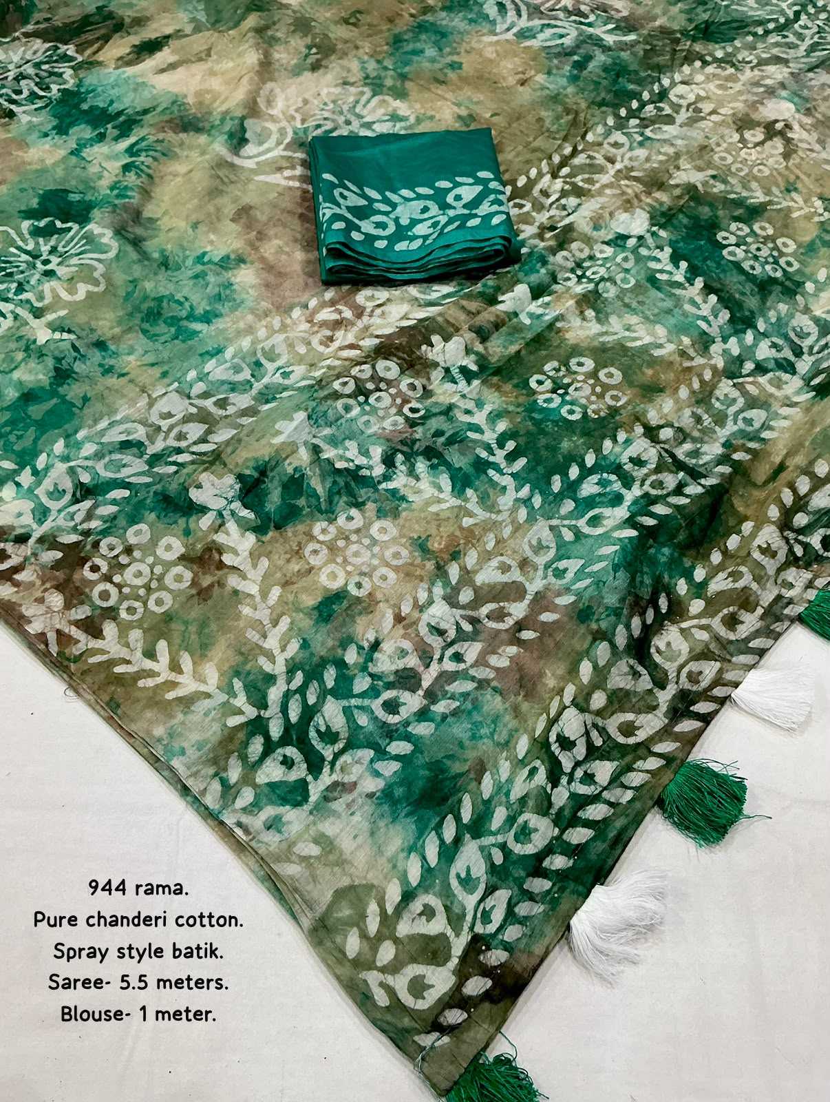 Chanderi Cotton Printed Saree