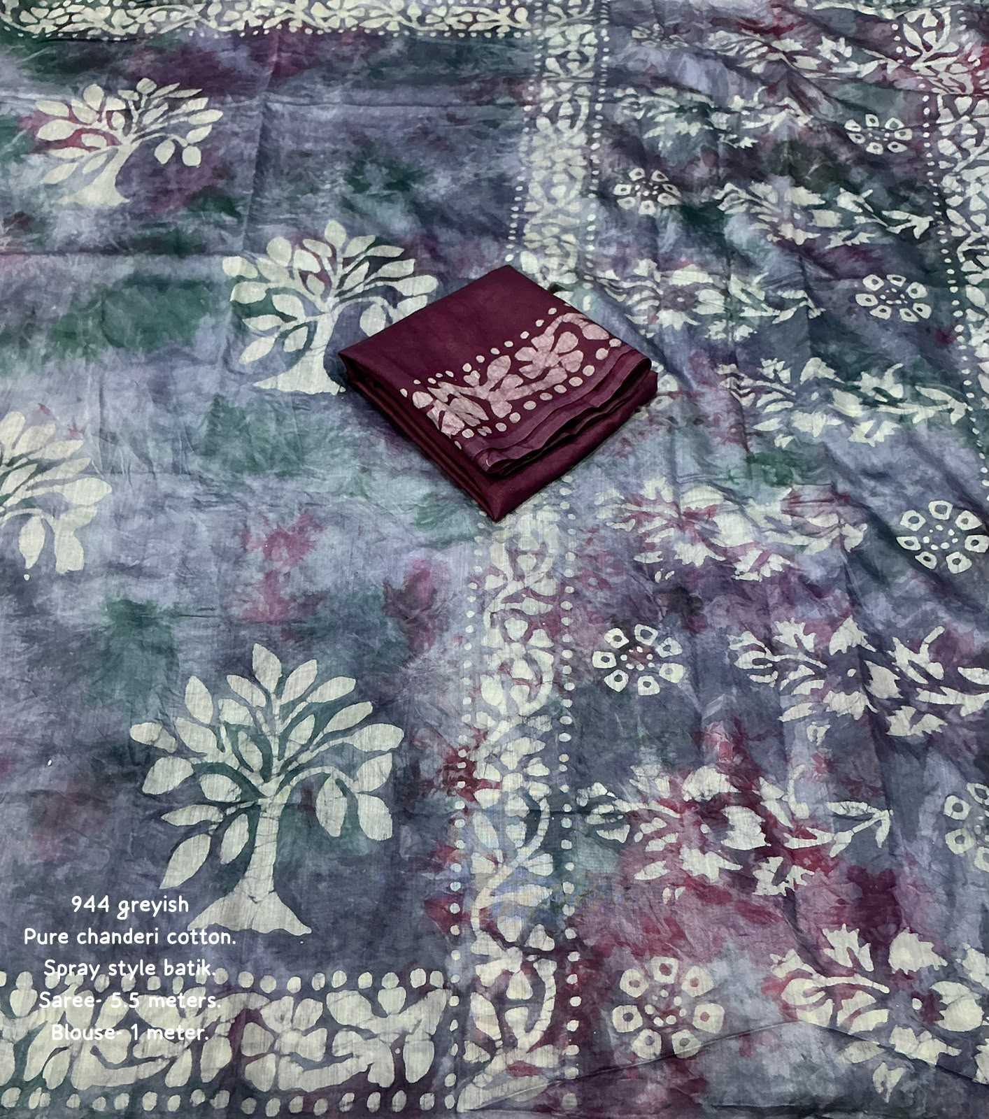 Chanderi Cotton Printed Saree