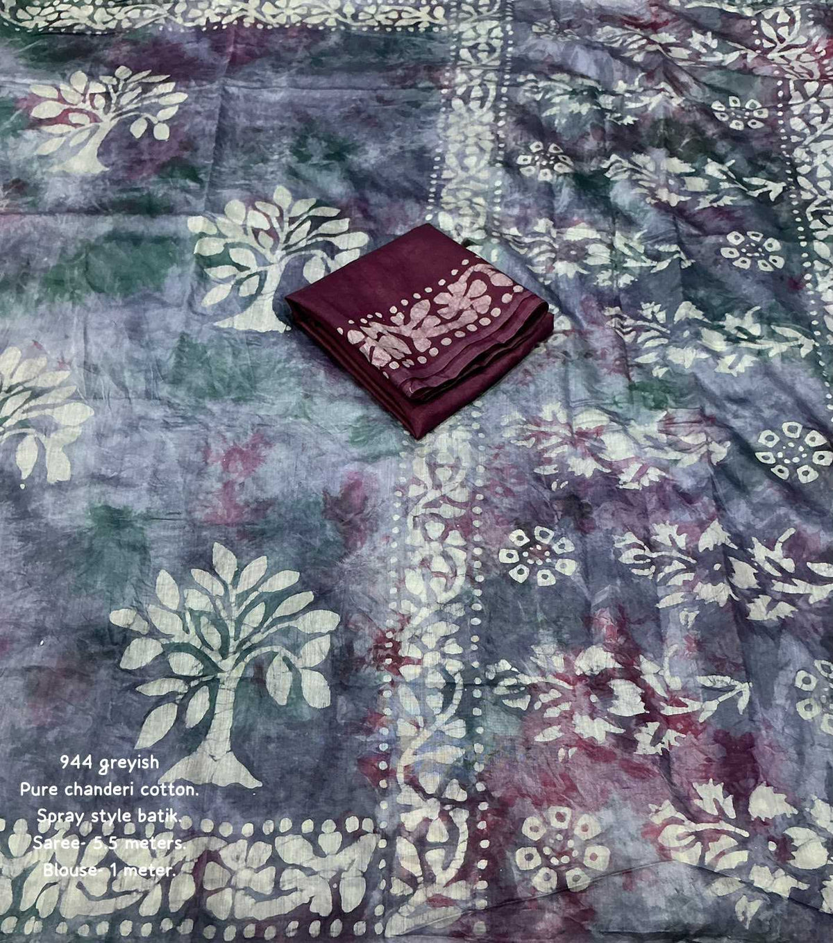 Chanderi Cotton Printed Saree
