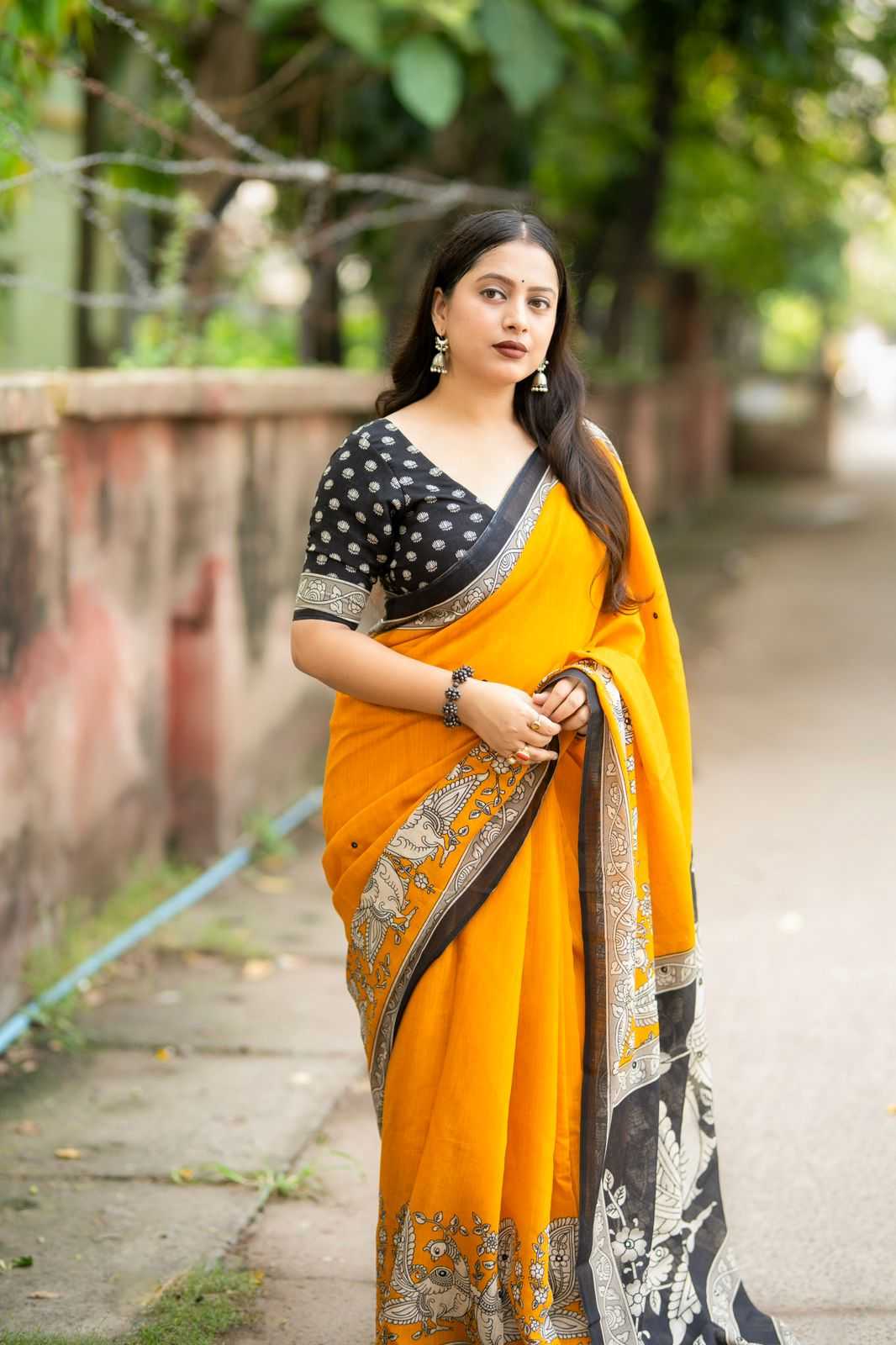Linen Printed Saree