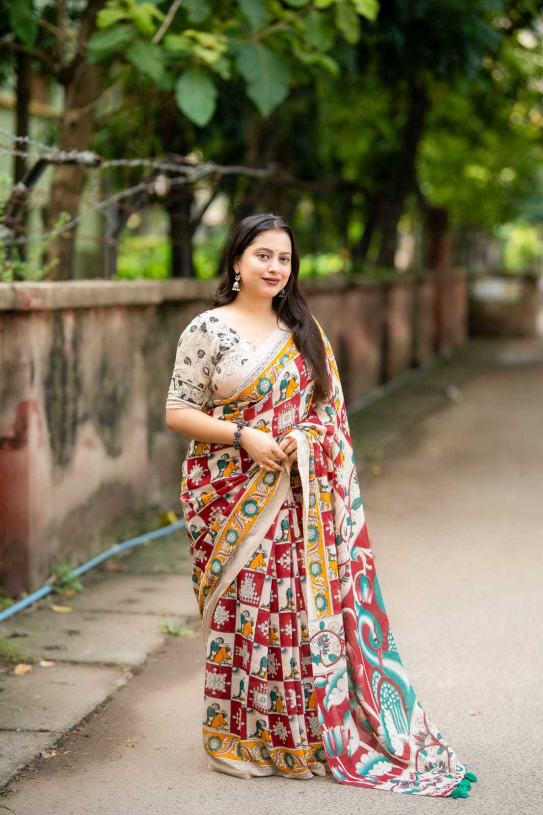 Linen Printed Saree