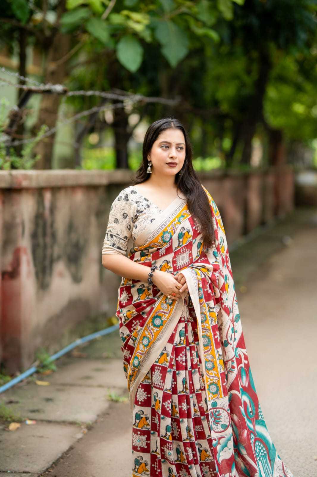 Linen Printed Saree