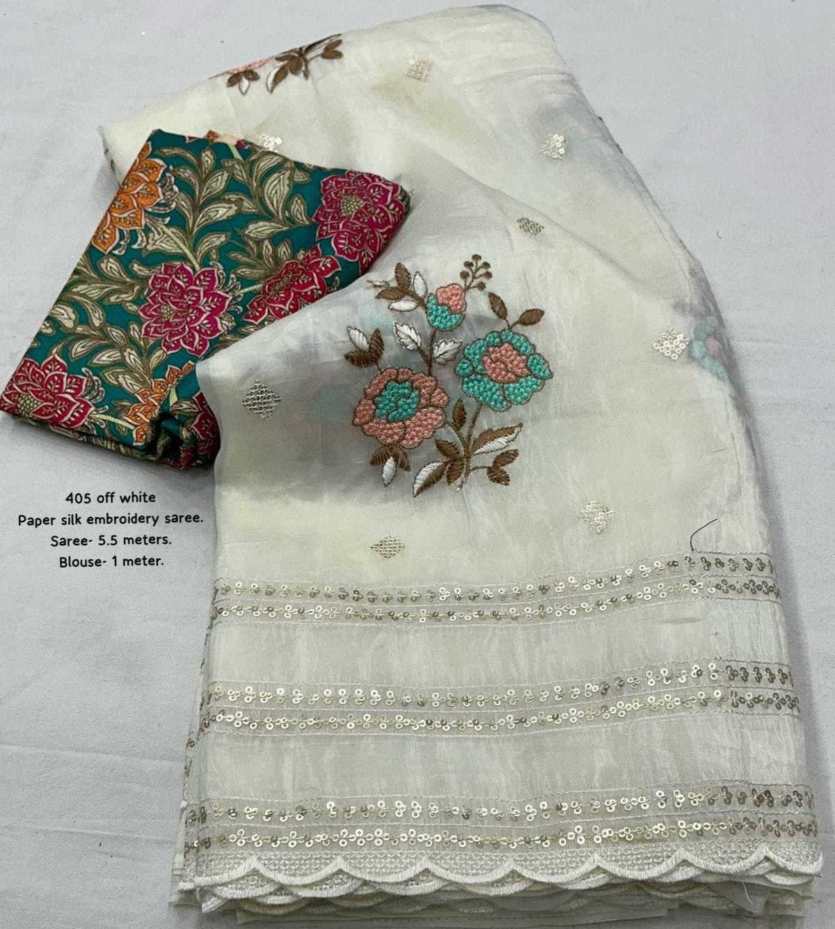 Cotton Embroidered Saree