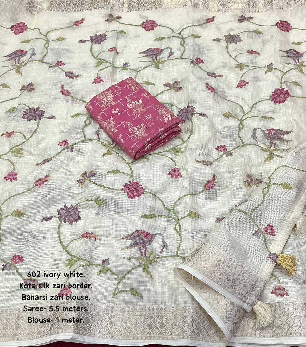 Freshta Soft Kota Kora Silk Saree