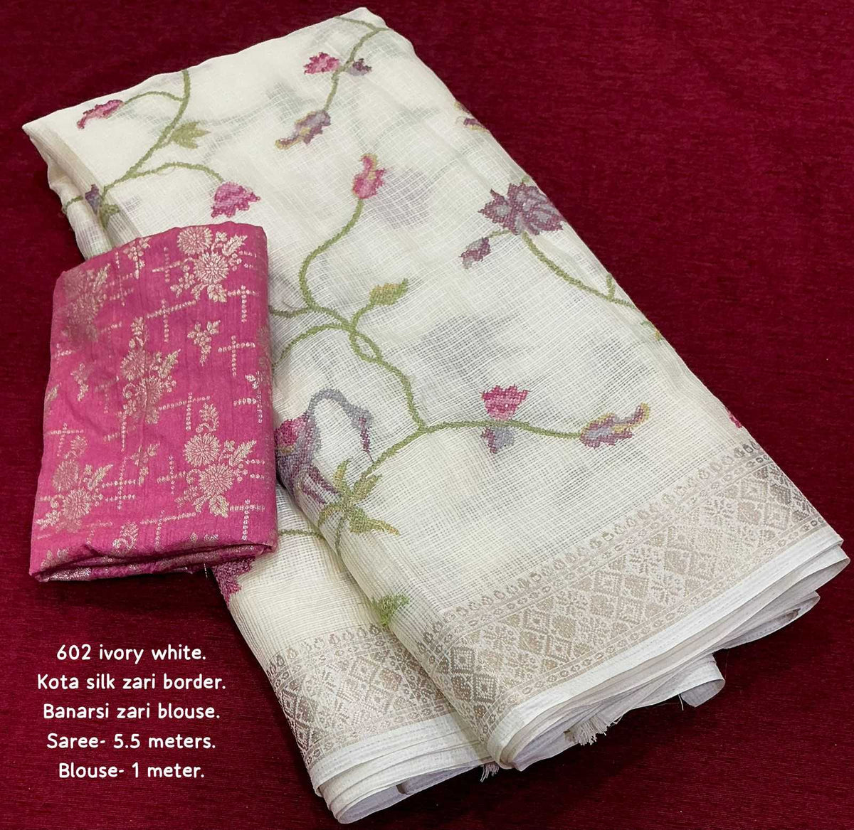 Freshta Soft Kota Kora Silk Saree