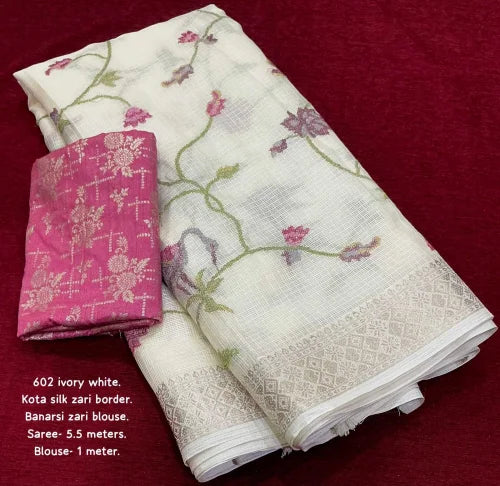 Freshta Soft Kota Kora Silk Saree