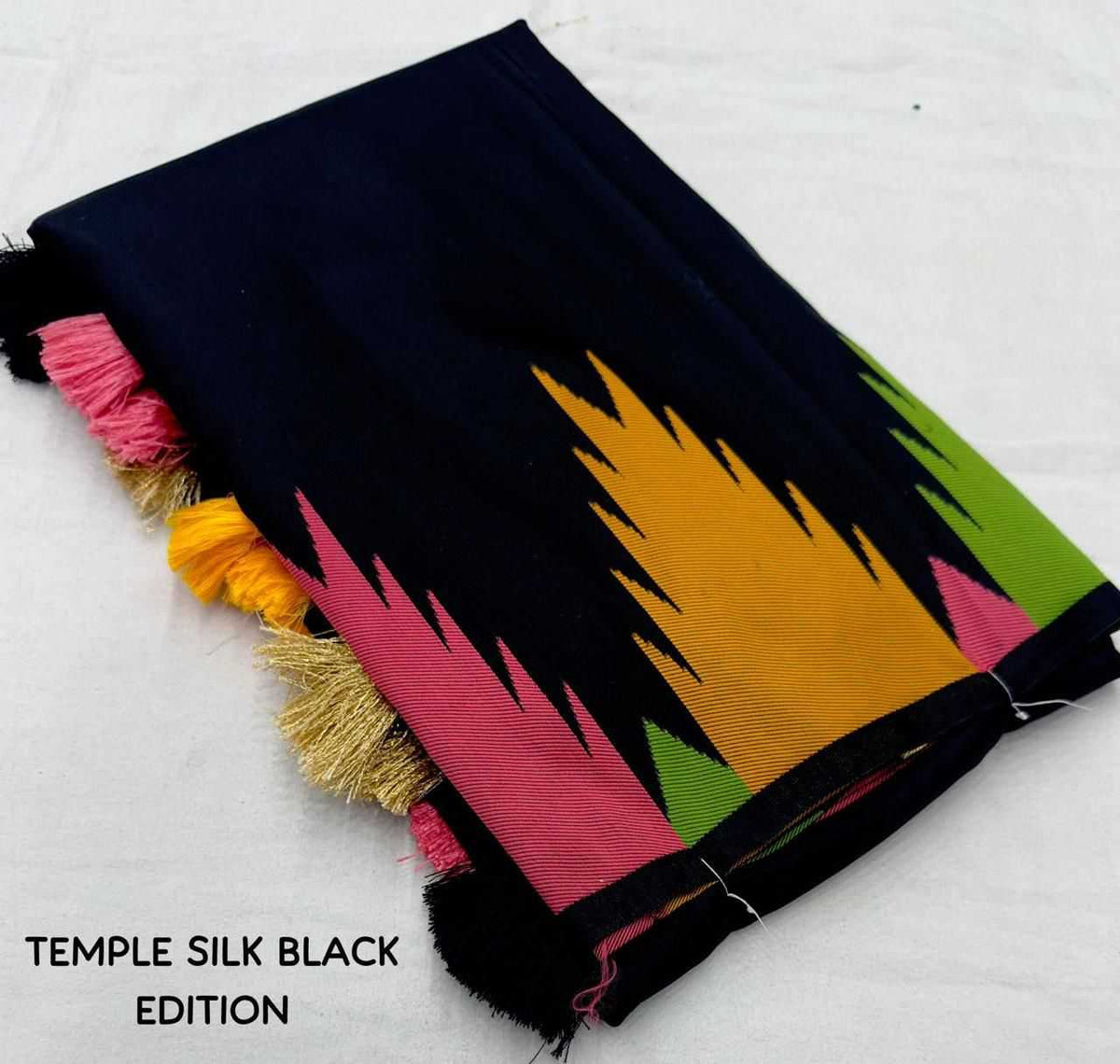 Ivory Temple Soft Silk Saree