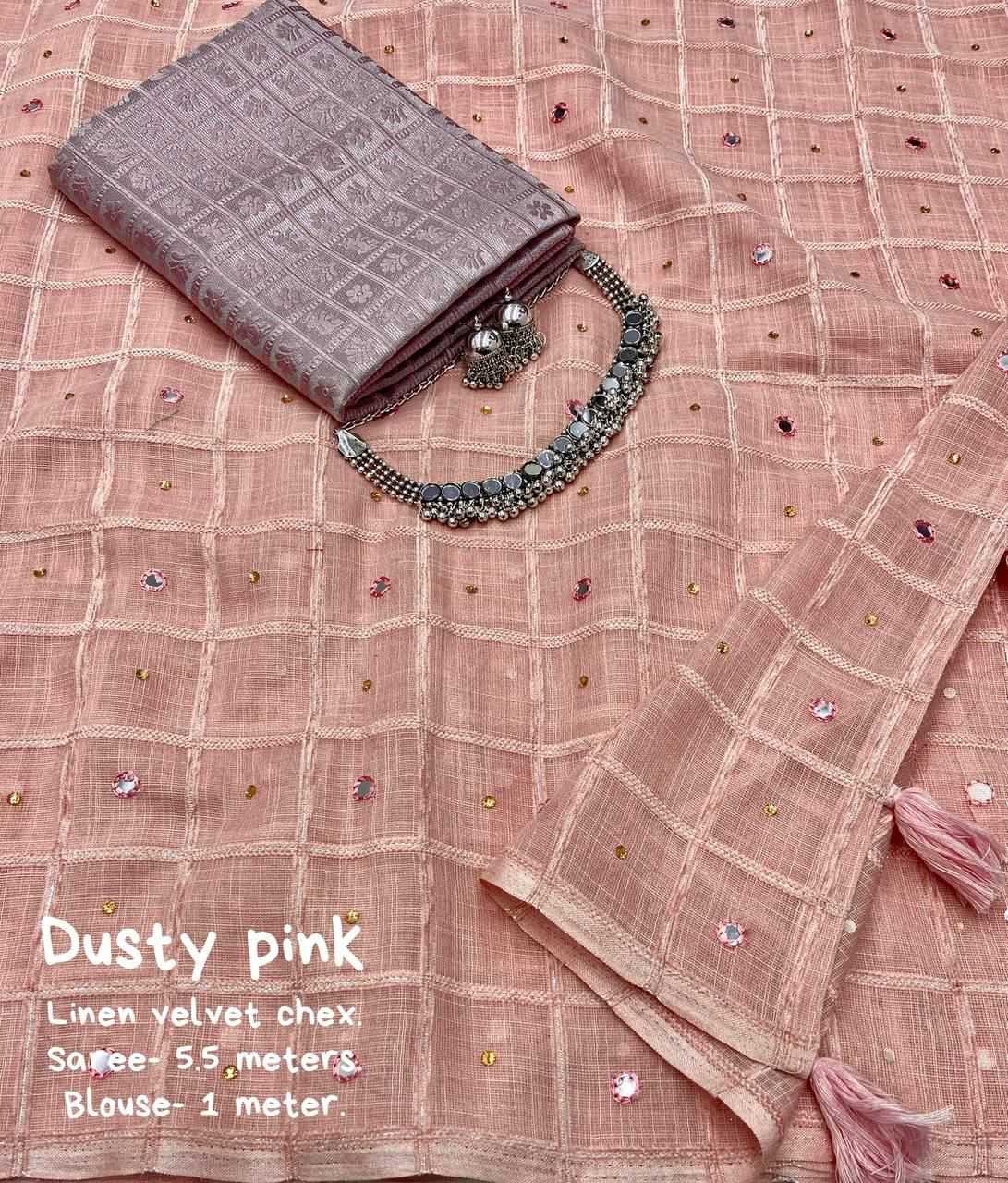 Linen Designer Saree