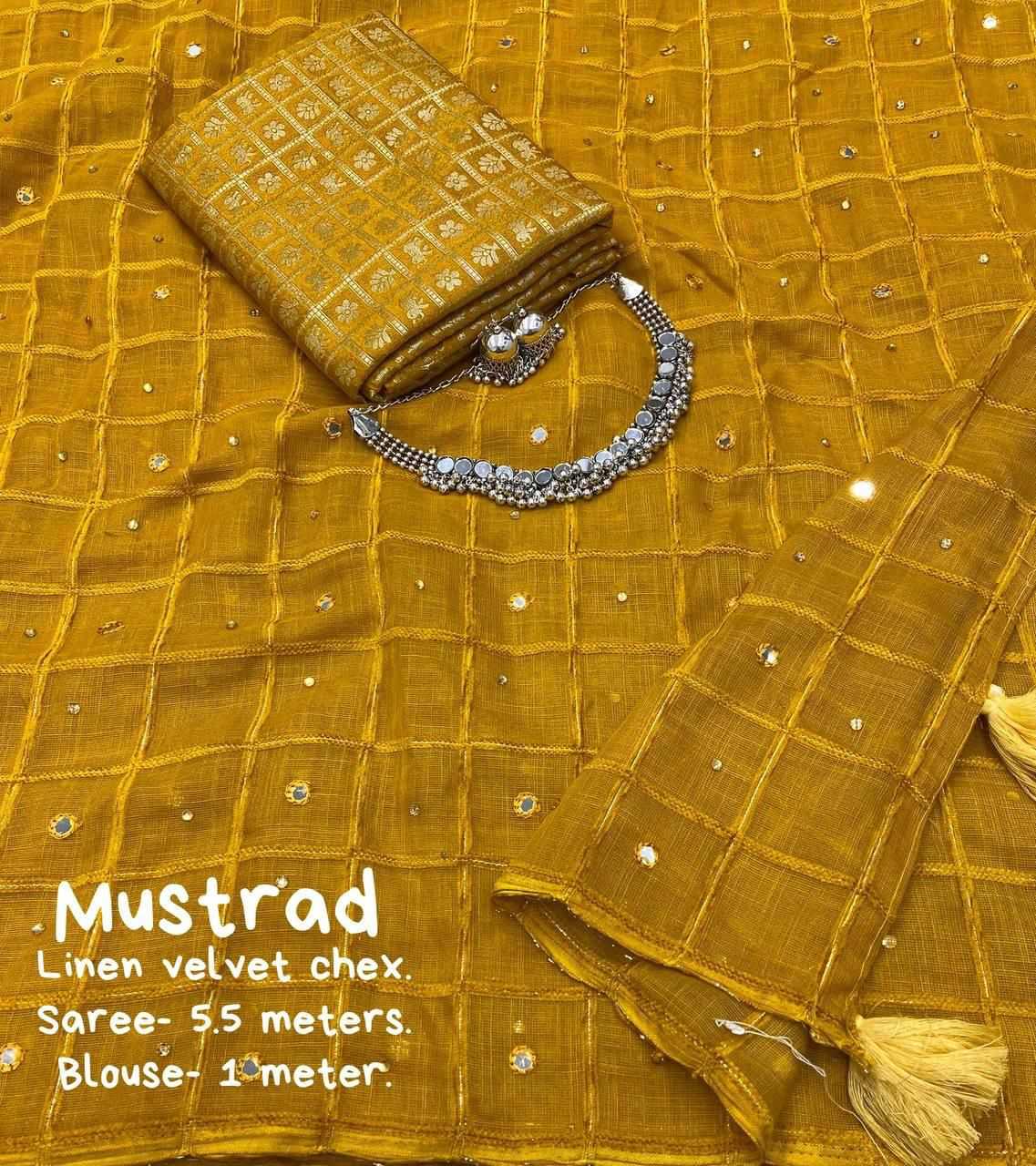 Linen Designer Saree