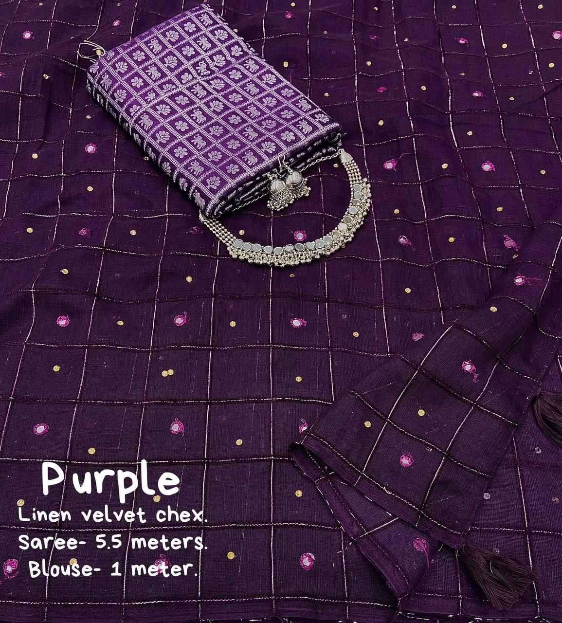 Linen Designer Saree