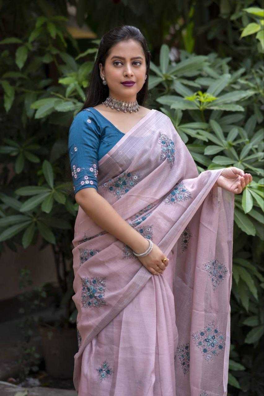 Cotton Embroidered Saree