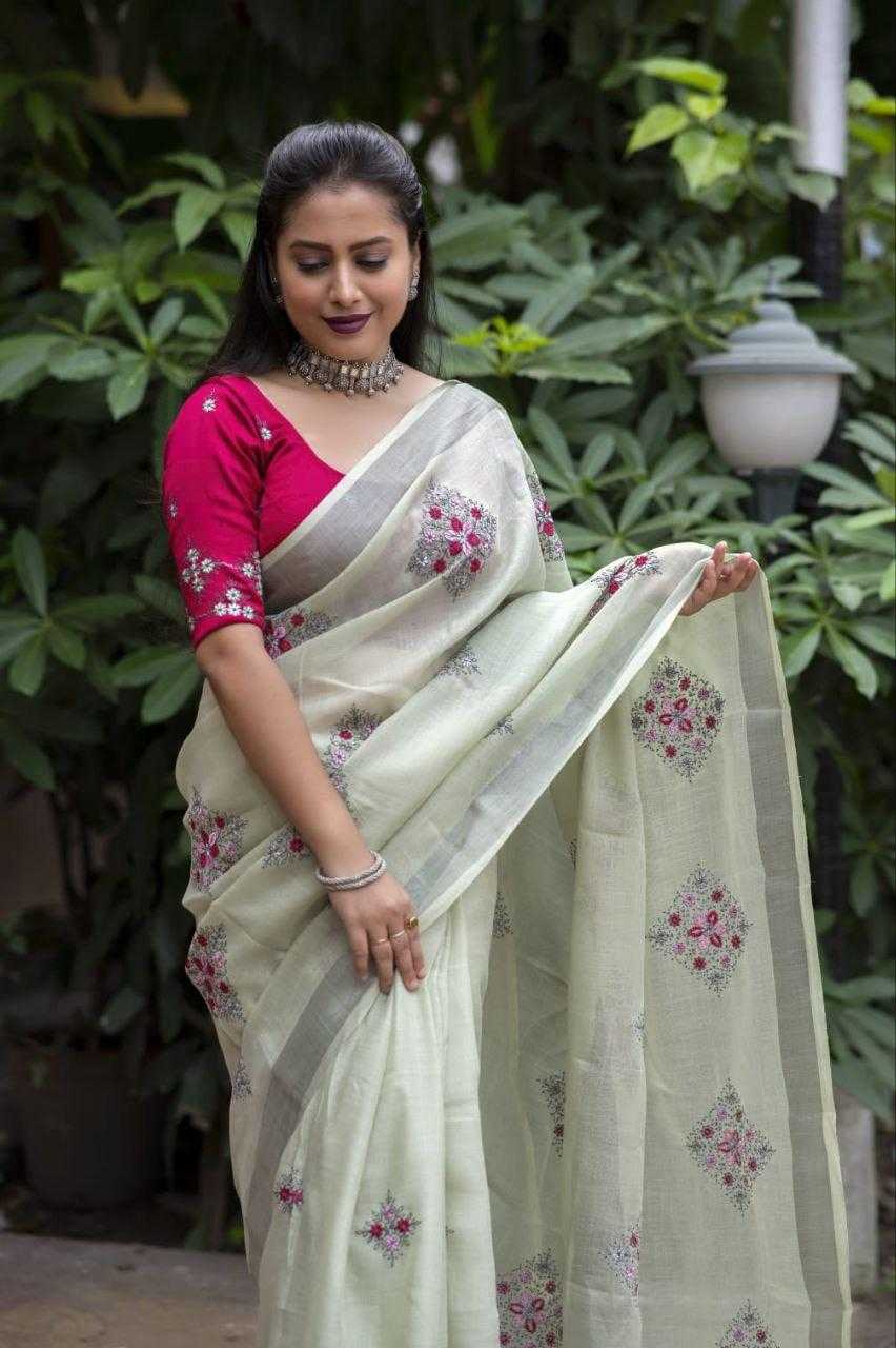 Cotton Embroidered Saree