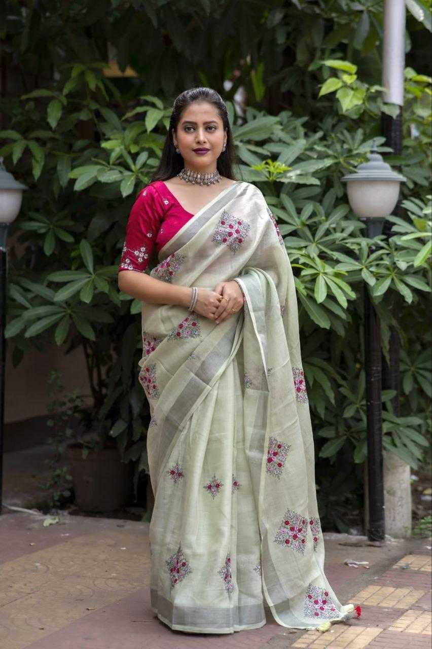Cotton Embroidered Saree