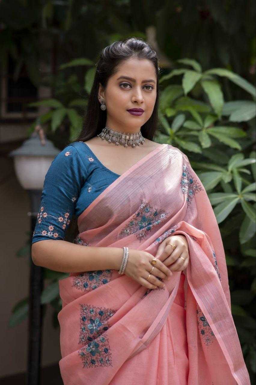 Cotton Embroidered Saree