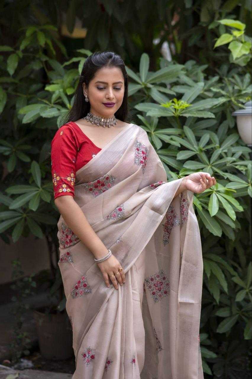 Cotton Embroidered Saree