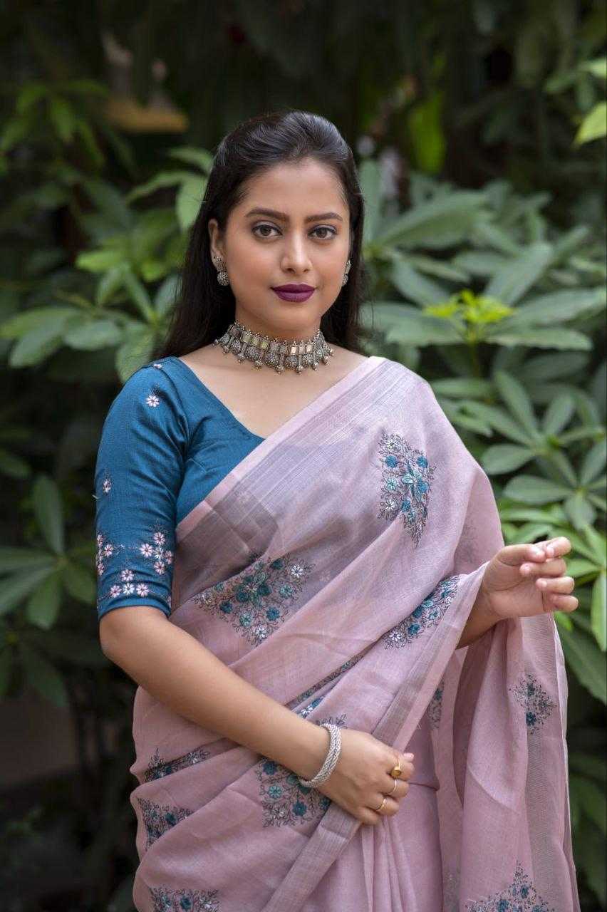 Cotton Embroidered Saree