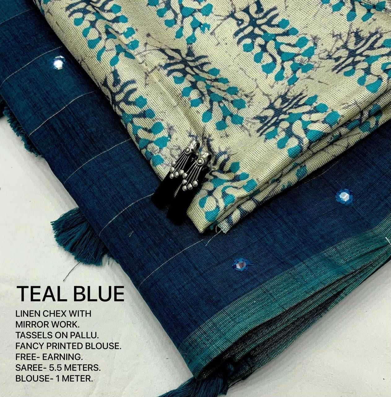 Linen Printed Saree