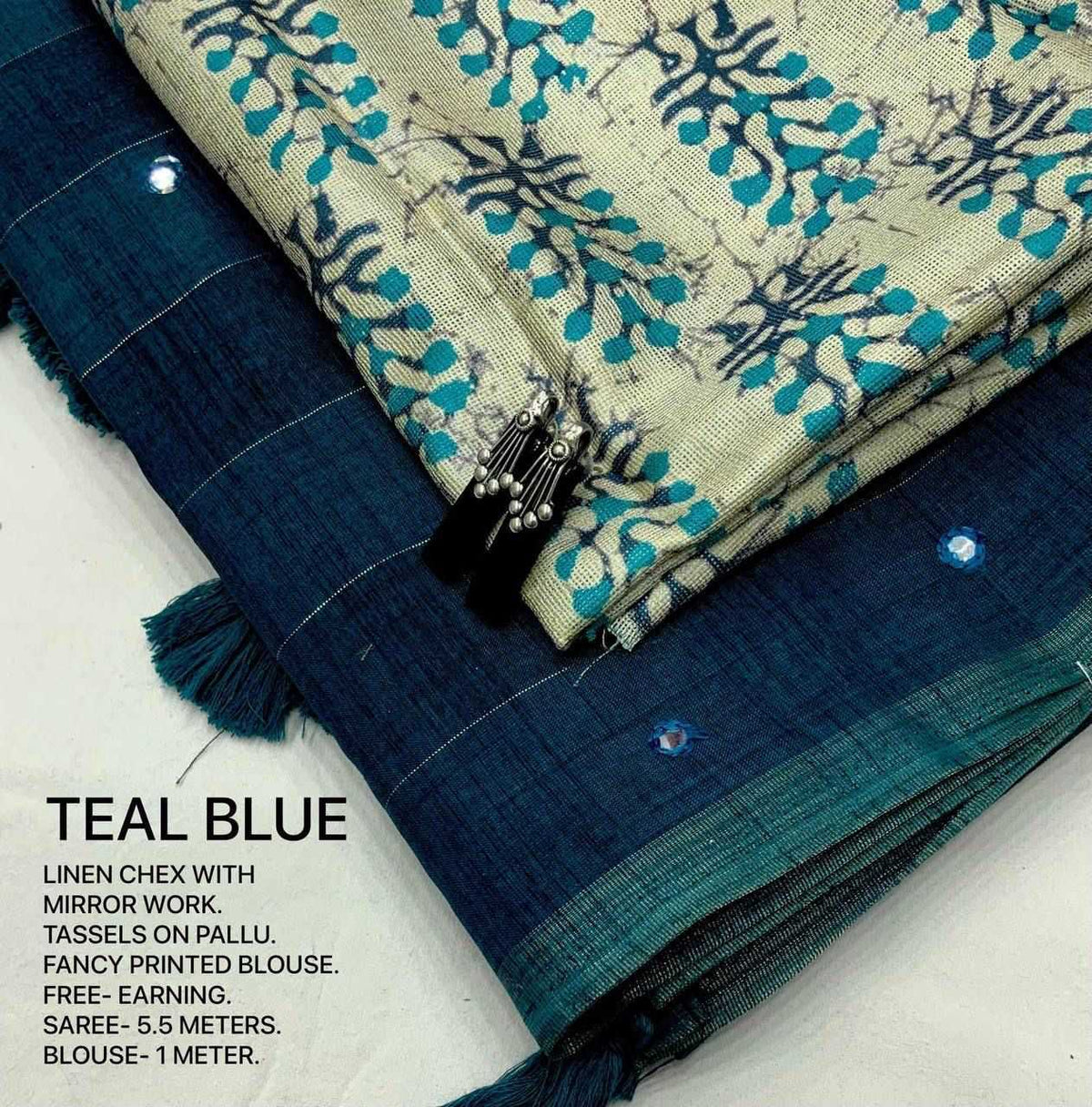 Linen Printed Saree