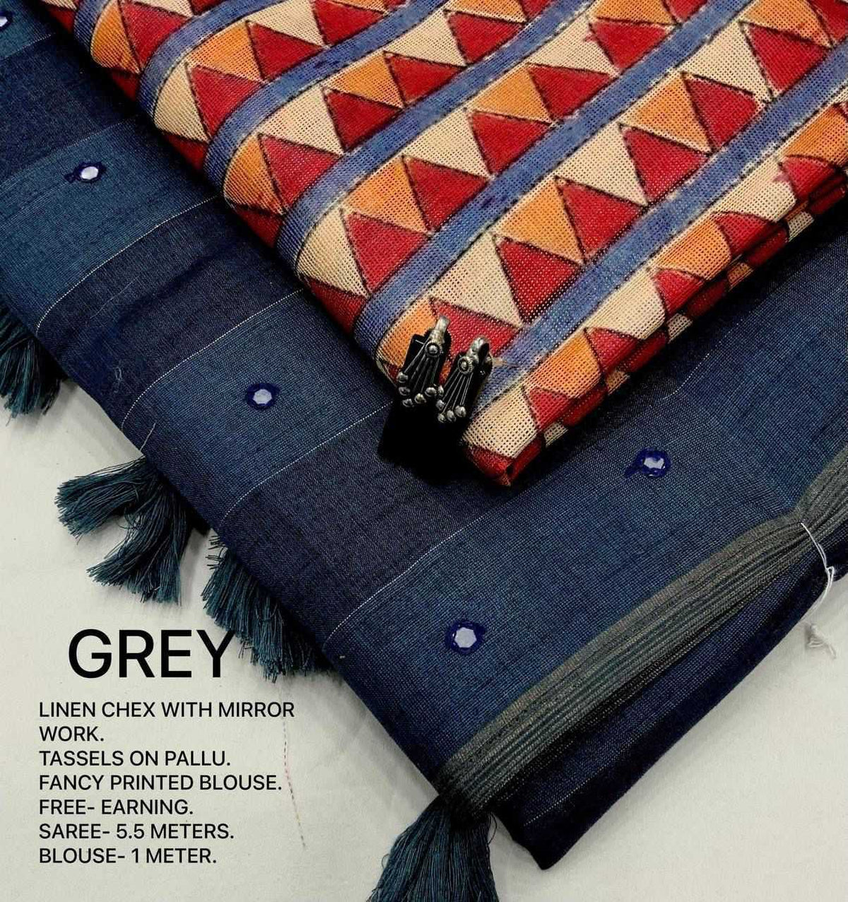 Linen Printed Saree
