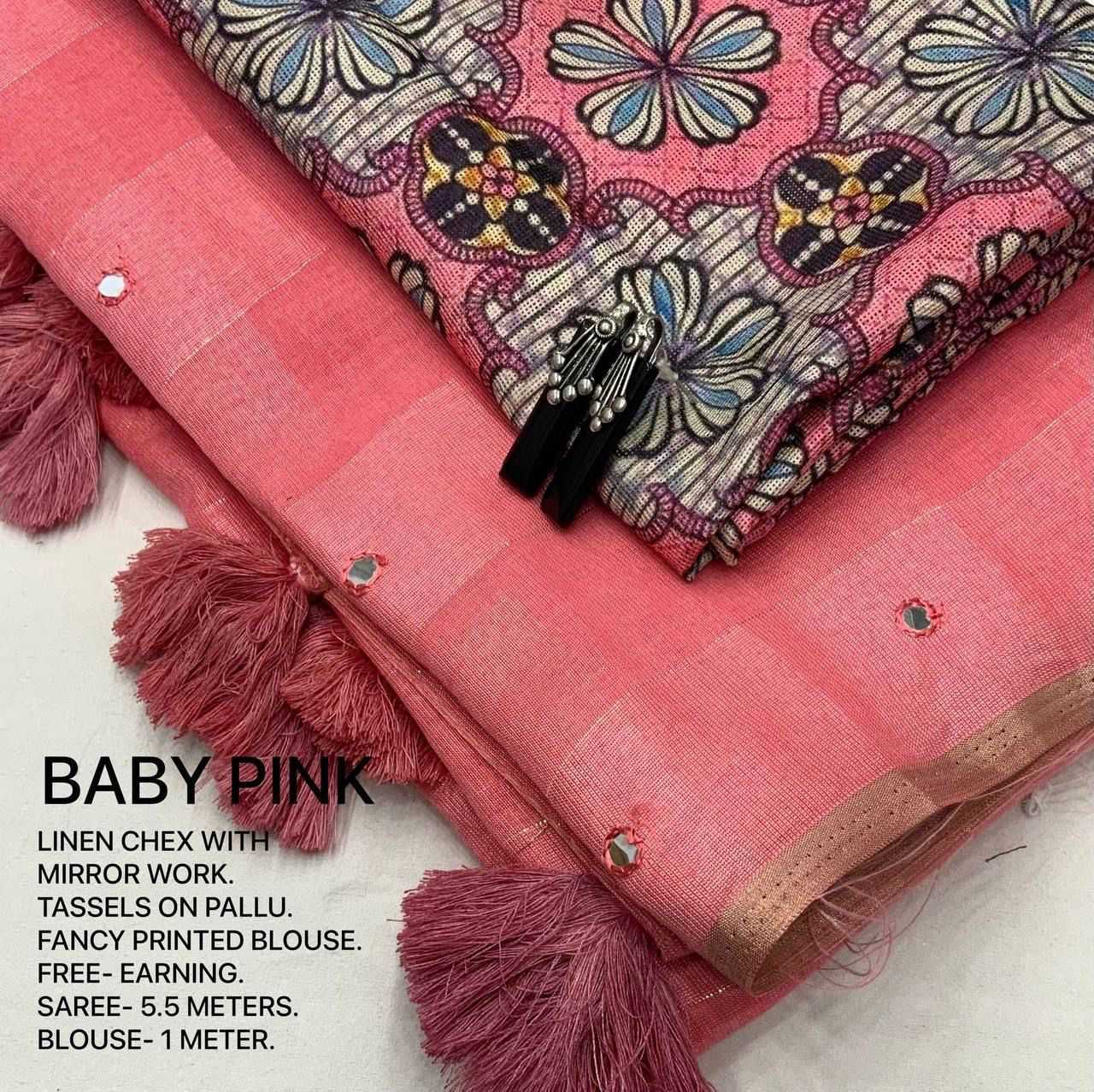 Linen Printed Saree
