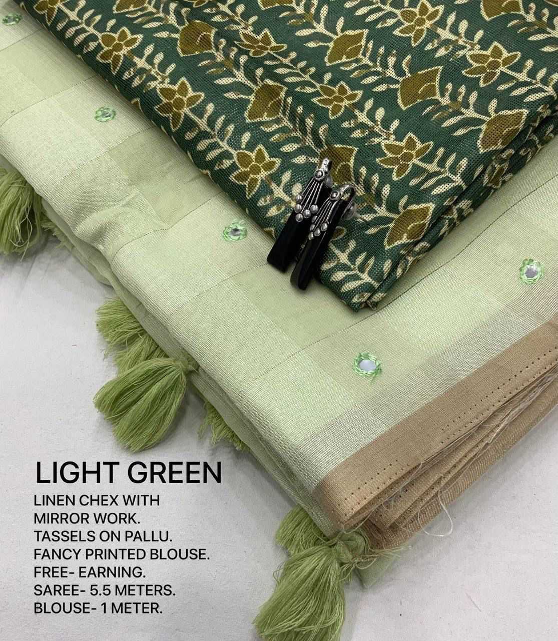 Linen Printed Saree