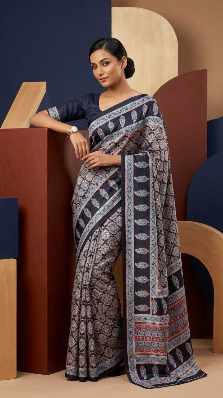 Japan Sartin Designer Saree