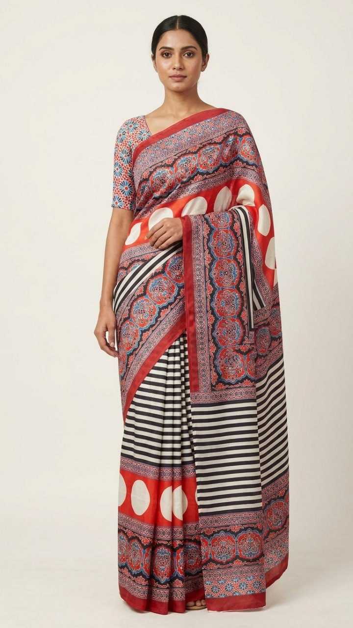 Japan Sartin Designer Saree
