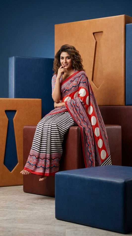 Japan Sartin Designer Saree