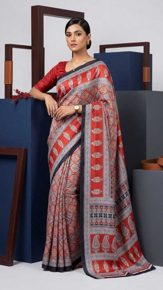 Japan Sartin Party Wear Saree