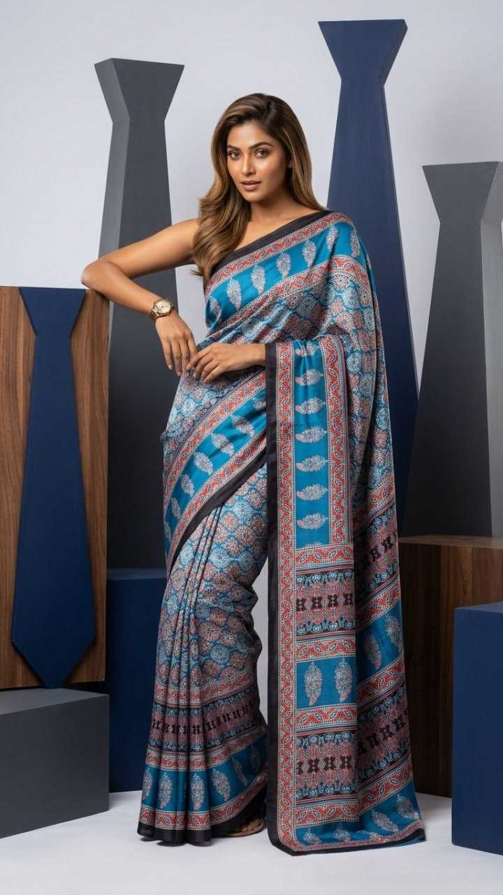 Japan Sartin Designer Saree