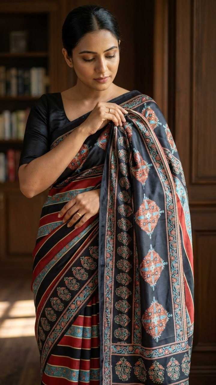 Japan Sartin Designer Saree
