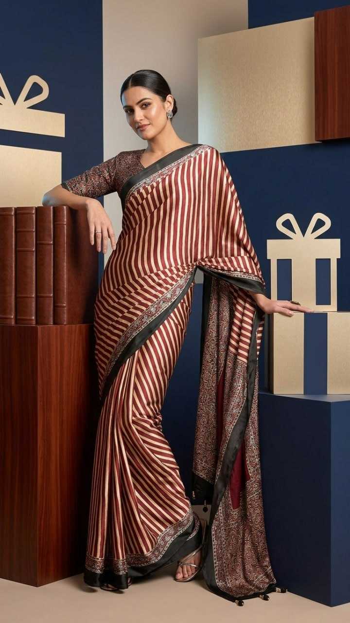Satin Designer Saree