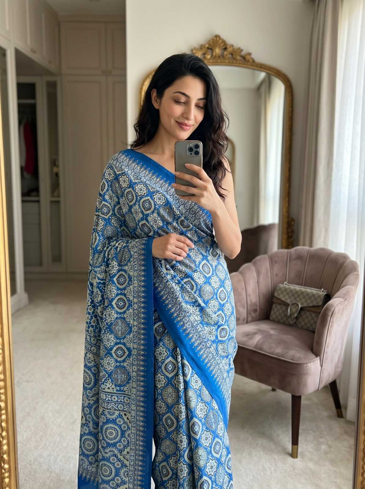 Crepe Silk Printed Saree