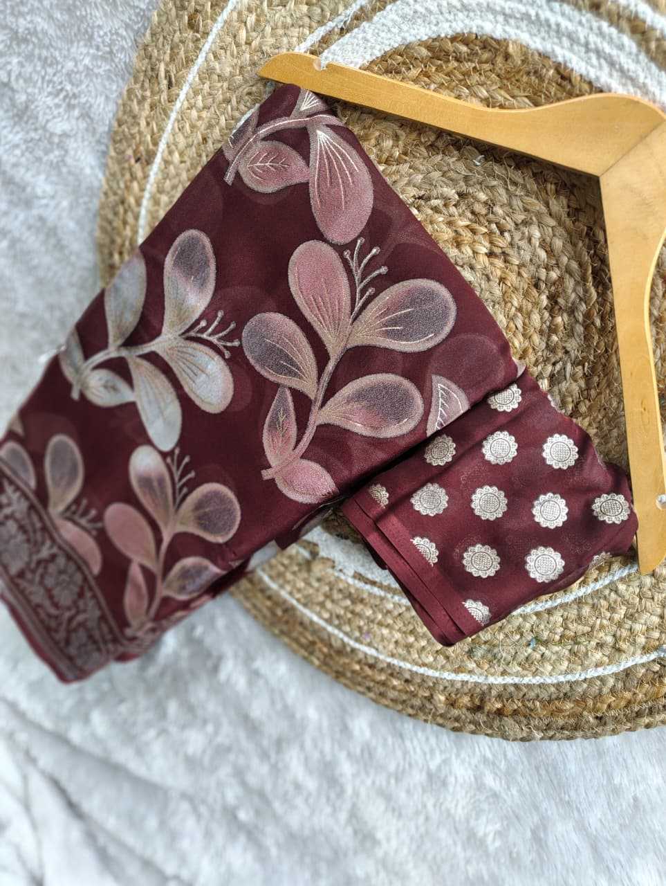 Dull Moss Designer Saree