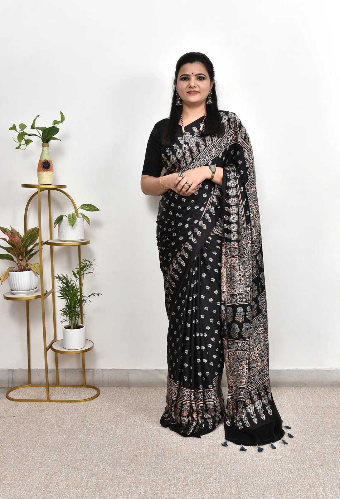 Satin Silk Gajji Modal Saree