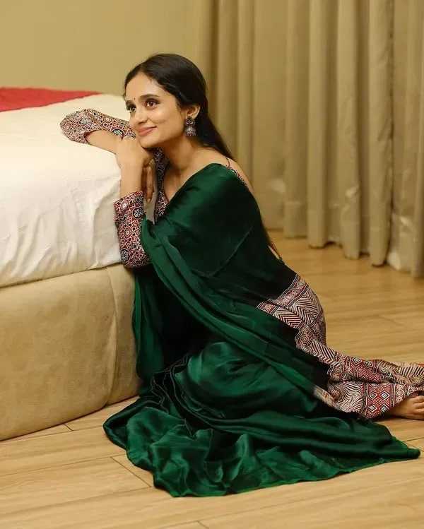 Satin Silk Gajji Modal Saree