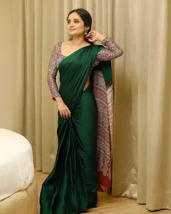 Satin Silk Gajji Modal Saree