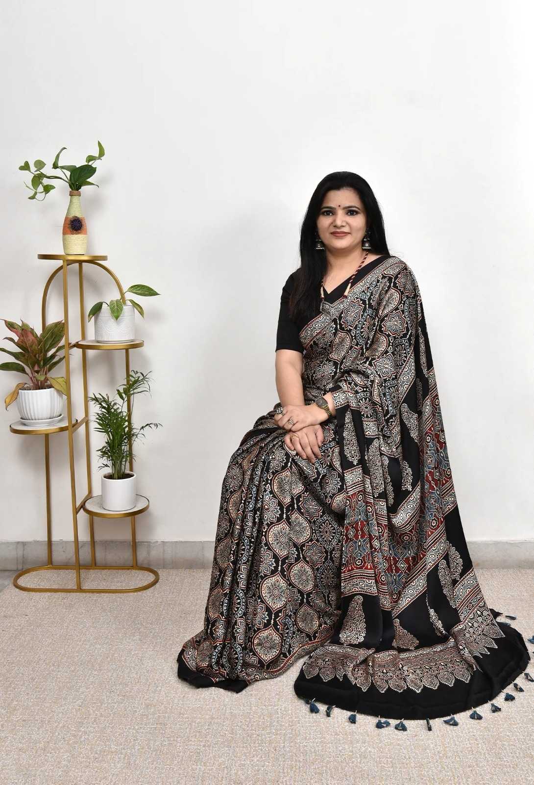 Satin Silk Gajji Modal Saree