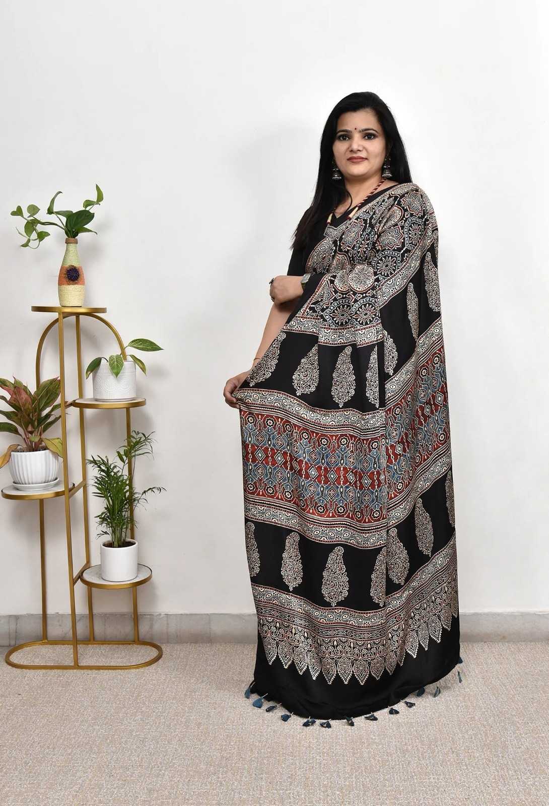 Satin Silk Gajji Modal Saree