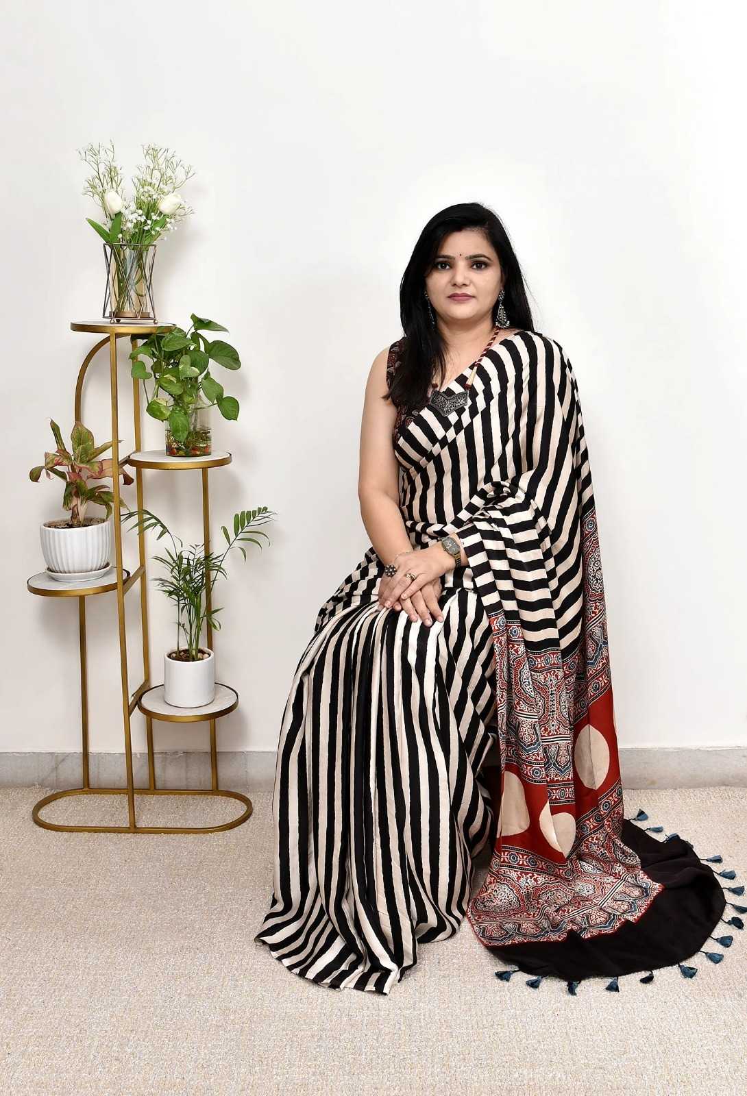 Satin Silk Gajji Modal Saree