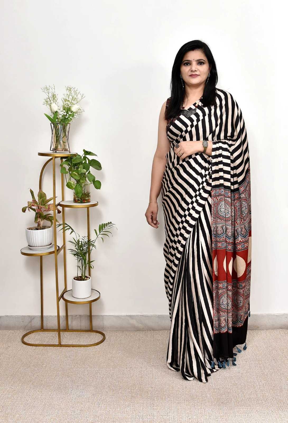Satin Silk Gajji Modal Saree
