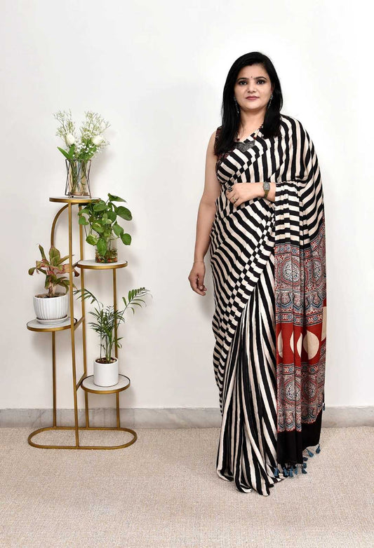 Satin Silk Gajji Modal Saree