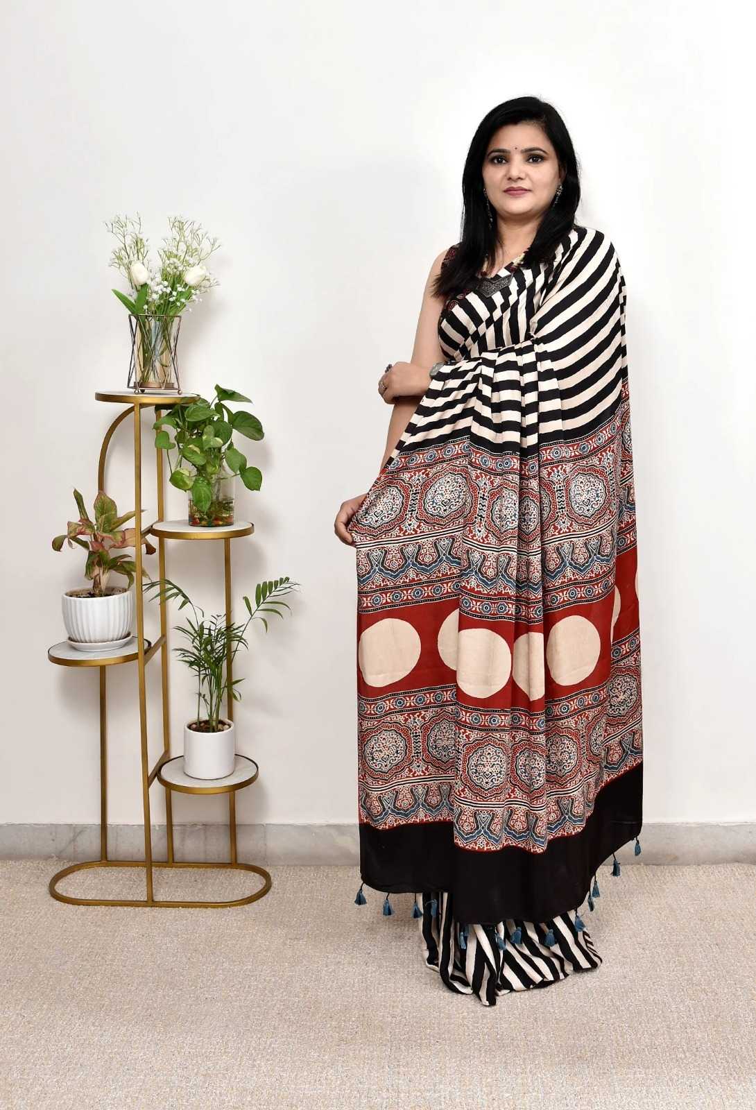 Satin Silk Gajji Modal Saree