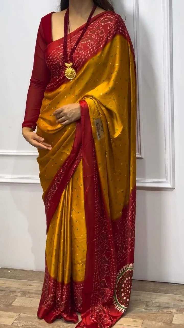 Satin Silk Gajji Modal Saree